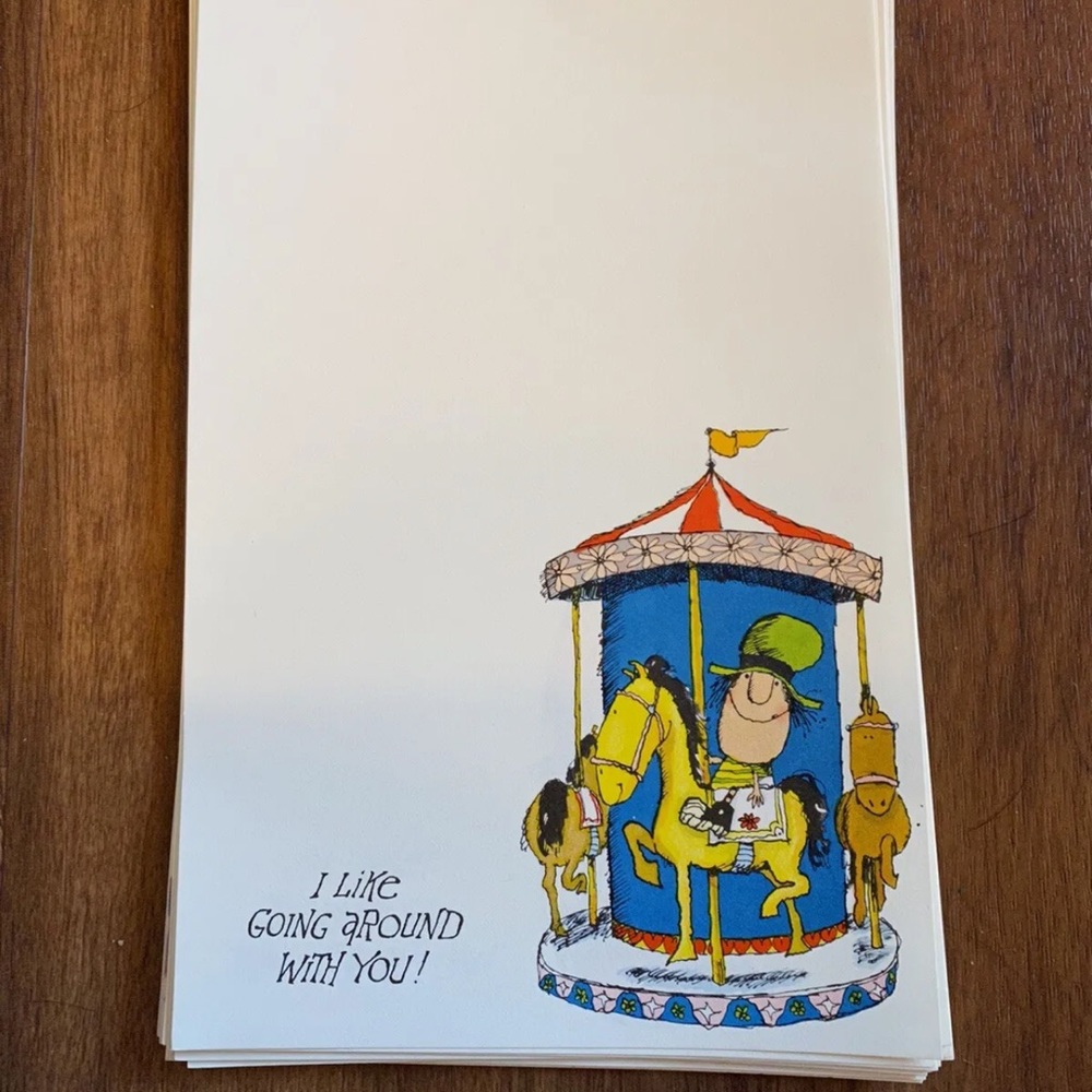 Carnival Rides Fun Humor Vagabond Creation Paper Vintage Stationery 19 Sheets